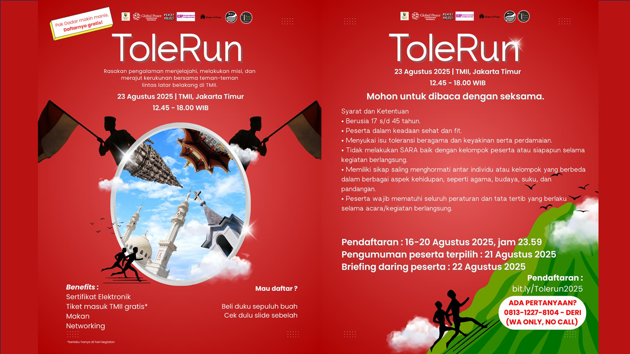 Tole-RUN bersama ICRP-GPF-JAI-Peace Project
